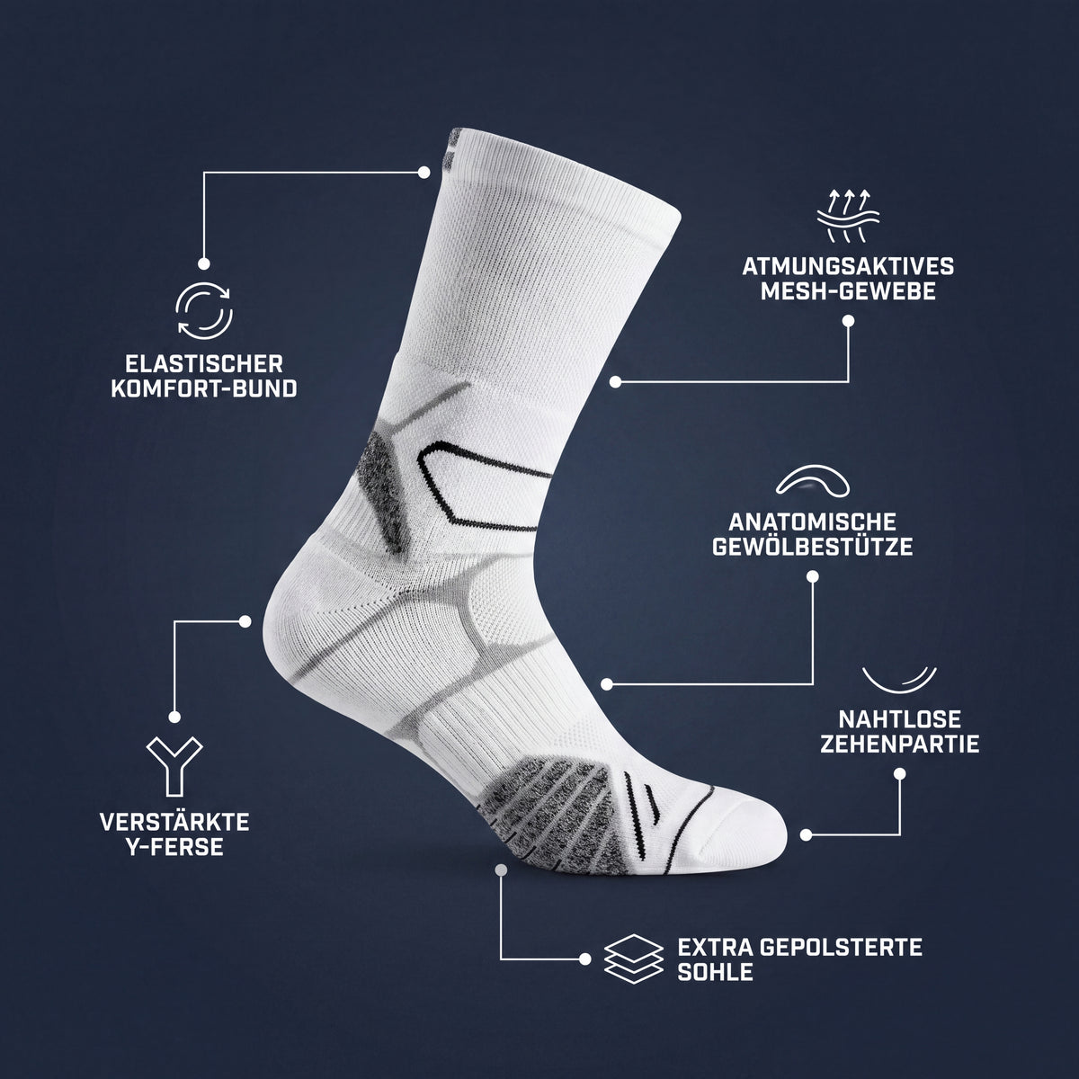 SALVOX Funktions-Arbeitssocken BASE™ Mid One Size